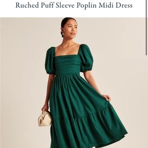 NWT Abercrombie Puff Sleeve Midi Dress